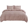 image:imageBedsure Duvet Cover Queen Size 1Pc Soft Double Brushed Bedding Black08  Dusty Rose