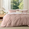 image:imageBedsure Duvet Cover Queen Size 1Pc Soft Double Brushed Bedding Black08  Dusty Rose