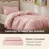image:imageBedsure Duvet Cover Queen Size 1Pc Soft Double Brushed Bedding Black08  Pink