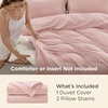 image:imageBedsure Duvet Cover Queen Size 1Pc Soft Double Brushed Bedding Black08  Pink