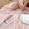 image:imageBedsure Duvet Cover Queen Size 1Pc Soft Double Brushed Bedding Black08  Pink