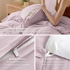 image:imageBedsure Duvet Cover Queen Size 1Pc Soft Double Brushed Bedding Black08  Pink Mocha
