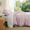 image:imageBedsure Duvet Cover Queen Size 1Pc Soft Double Brushed Bedding Black08  Pink Mocha