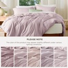 image:imageBedsure Duvet Cover Queen Size 1Pc Soft Double Brushed Bedding Black08  Pink Mocha