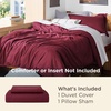 image:imageBedsure Duvet Cover Queen Size 1Pc Soft Double Brushed Bedding Black08  Red