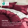 image:imageBedsure Duvet Cover Queen Size 1Pc Soft Double Brushed Bedding Black08  Red