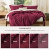 image:imageBedsure Duvet Cover Queen Size 1Pc Soft Double Brushed Bedding Black08  Red