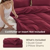 image:imageBedsure Duvet Cover Queen Size 1Pc Soft Double Brushed Bedding Black08  Red