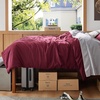 image:imageBedsure Duvet Cover Queen Size 1Pc Soft Double Brushed Bedding Black08  Red