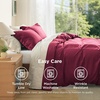 image:imageBedsure Duvet Cover Queen Size 1Pc Soft Double Brushed Bedding Black08  Red