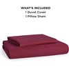 image:imageBedsure Duvet Cover Queen Size 1Pc Soft Double Brushed Bedding Black08  Red