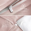 image:imageBedsure Duvet Cover Queen Size 1Pc Soft Double Brushed Bedding Black08  Rose Pink