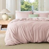 image:imageBedsure Duvet Cover Queen Size 1Pc Soft Double Brushed Bedding Black08  Rose Pink