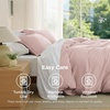 image:imageBedsure Duvet Cover Queen Size 1Pc Soft Double Brushed Bedding Black08  Rose Pink