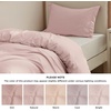 image:imageBedsure Duvet Cover Queen Size 1Pc Soft Double Brushed Bedding Black08  Rose Pink