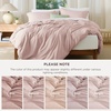 image:imageBedsure Duvet Cover Queen Size 1Pc Soft Double Brushed Bedding Black08  Rose Pink