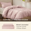 image:imageBedsure Duvet Cover Queen Size 1Pc Soft Double Brushed Bedding Black08  Rose Pink