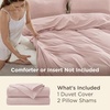image:imageBedsure Duvet Cover Queen Size 1Pc Soft Double Brushed Bedding Black08  Rose Pink