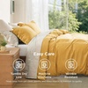 image:imageBedsure Duvet Cover Queen Size 1Pc Soft Double Brushed Bedding Black09  Golden Yellow