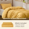 image:imageBedsure Duvet Cover Queen Size 1Pc Soft Double Brushed Bedding Black09  Golden Yellow
