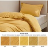 image:imageBedsure Duvet Cover Queen Size 1Pc Soft Double Brushed Bedding Black09  Golden Yellow
