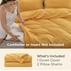 image:imageBedsure Duvet Cover Queen Size 1Pc Soft Double Brushed Bedding Black09  Golden Yellow