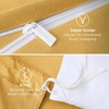 image:imageBedsure Duvet Cover Queen Size 1Pc Soft Double Brushed Bedding Black09  Golden Yellow