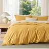 image:imageBedsure Duvet Cover Queen Size 1Pc Soft Double Brushed Bedding Black09  Golden Yellow