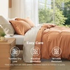 image:imageBedsure Duvet Cover Queen Size 1Pc Soft Double Brushed Bedding Black09  Orange