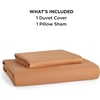 image:imageBedsure Duvet Cover Queen Size 1Pc Soft Double Brushed Bedding Black09  Orange