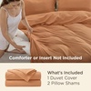 image:imageBedsure Duvet Cover Queen Size 1Pc Soft Double Brushed Bedding Black09  Orange