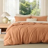 image:imageBedsure Duvet Cover Queen Size 1Pc Soft Double Brushed Bedding Black09  Orange