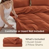 image:imageBedsure Duvet Cover Queen Size 1Pc Soft Double Brushed Bedding Black09  Terracotta