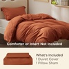 image:imageBedsure Duvet Cover Queen Size 1Pc Soft Double Brushed Bedding Black09  Terracotta
