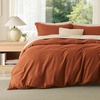 image:imageBedsure Duvet Cover Queen Size 1Pc Soft Double Brushed Bedding Black09  Terracotta