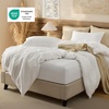 image:imageBedsure PureWoven 3 Pieces 100 Cotton Waffle Duvet Cover Set King Brown01  Coconut White No Comforter