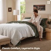 image:imageBedsure PureWoven 3 Pieces 100 Cotton Waffle Duvet Cover Set King Brown01  Coconut White No Comforter