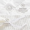 image:imageBedsure PureWoven 3 Pieces 100 Cotton Waffle Duvet Cover Set King Brown01  Coconut White No Comforter