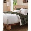 image:imageBedsure PureWoven 3 Pieces 100 Cotton Waffle Duvet Cover Set King Brown01  Coconut White No Comforter