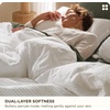 image:imageBedsure PureWoven 3 Pieces 100 Cotton Waffle Duvet Cover Set King Brown01  Coconut White No Comforter