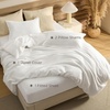 image:imageBedsure PureWoven 3 Pieces 100 Cotton Waffle Duvet Cover Set King Brown01  Coconut White No Comforter