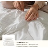 image:imageBedsure PureWoven 3 Pieces 100 Cotton Waffle Duvet Cover Set King Brown01  Coconut White No Comforter