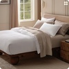 image:imageBedsure PureWoven 3 Pieces 100 Cotton Waffle Duvet Cover Set King Brown02  Bright White No Comforter