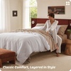 image:imageBedsure PureWoven 3 Pieces 100 Cotton Waffle Duvet Cover Set King Brown02  Bright White No Comforter
