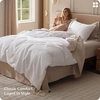 image:imageBedsure PureWoven 3 Pieces 100 Cotton Waffle Duvet Cover Set King Brown02  Bright White No Comforter