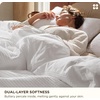 image:imageBedsure PureWoven 3 Pieces 100 Cotton Waffle Duvet Cover Set King Brown02  Bright White No Comforter