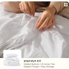 image:imageBedsure PureWoven 3 Pieces 100 Cotton Waffle Duvet Cover Set King Brown02  Bright White No Comforter