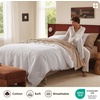 image:imageBedsure PureWoven 3 Pieces 100 Cotton Waffle Duvet Cover Set King Brown02  Bright White No Comforter