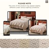 image:imageBedsure PureWoven 3 Pieces 100 Cotton Waffle Duvet Cover Set King Brown03  Beige No Comforter
