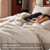 image:imageBedsure PureWoven 3 Pieces 100 Cotton Waffle Duvet Cover Set King Brown03  Beige No Comforter